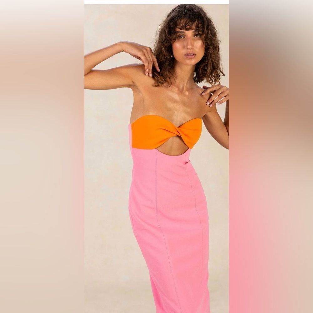 Misha Antonella Strapless Cocktail Dress 6 Nwt